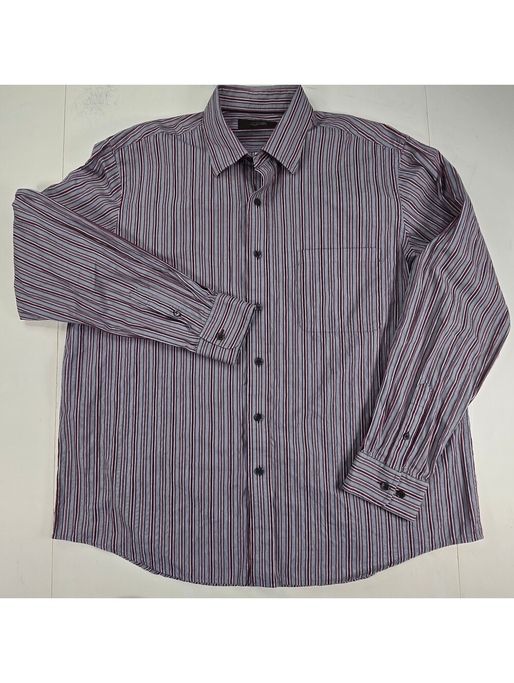 Tasso Elba Striped Button Front Dress Shirt XL